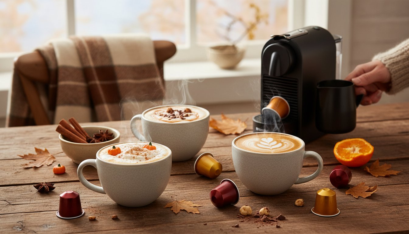 Осенние кофейные напитки дома: рецепты на капсулах Nespresso