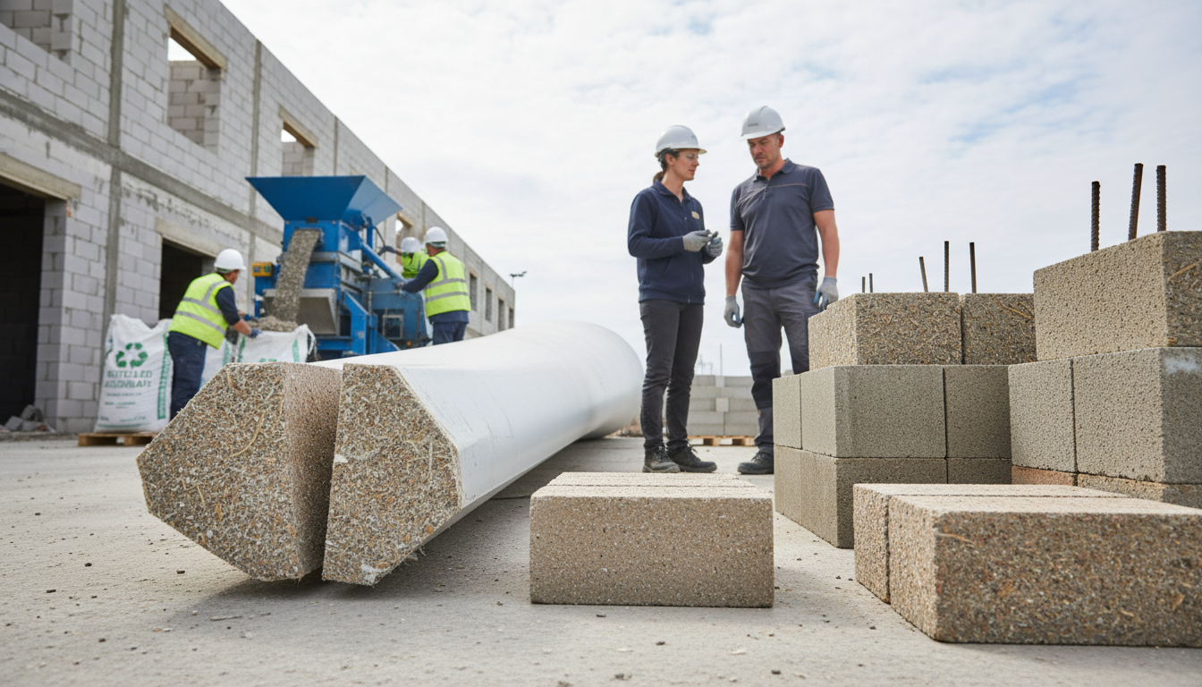 Переработка лопастей ветряков в строительные материалы: технологии и перспективы для бизнеса