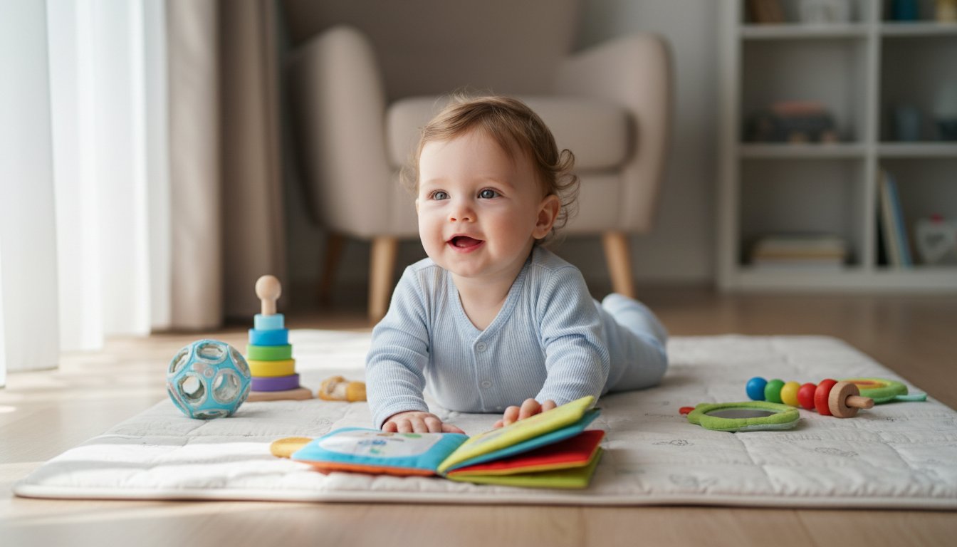 Время на животе: как tummy time помогает ребёнку ползать